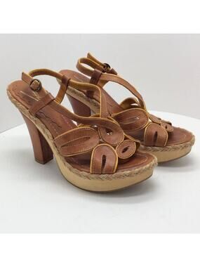 Vince Camuto Brown Leather Heels Women's 7.5